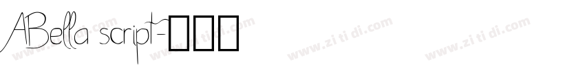 ABella script字体转换